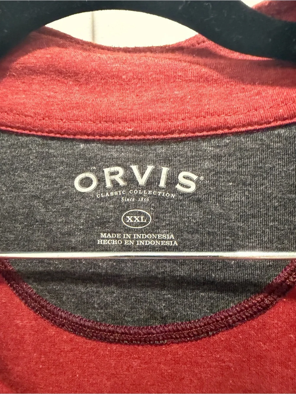 Orvis Heathered Red Zip-Front Pullover